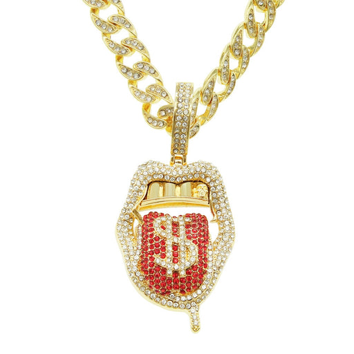 Wholesale Hip Hop Zinc Alloy Rhinestone Cuban Chain Necklace JDC-NE-HShang001 Necklaces 尚恒 Wholesale Jewelry JoyasDeChina Joyas De China