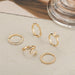 Wholesale Hollow Alloy Rings 4 Piece Set JDC-RS-F563 Rings JoyasDeChina 5379401 Wholesale Jewelry JoyasDeChina Joyas De China