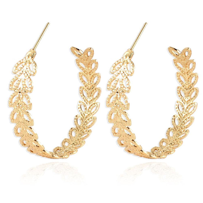 Wholesale hollow circle alloy earrings JDC-ES-TC155 Earrings JoyasDeChina golden Wholesale Jewelry JoyasDeChina Joyas De China