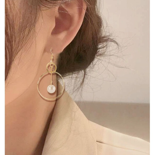 Wholesale hollow circle pearl alloy earrings JDC-ES-TC151 Earrings JoyasDeChina Wholesale Jewelry JoyasDeChina Joyas De China
