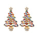 Wholesale hollow diamond Christmas Tree Earrings JDC-ES-MY215 Earrings 曼茵 color Wholesale Jewelry JoyasDeChina Joyas De China