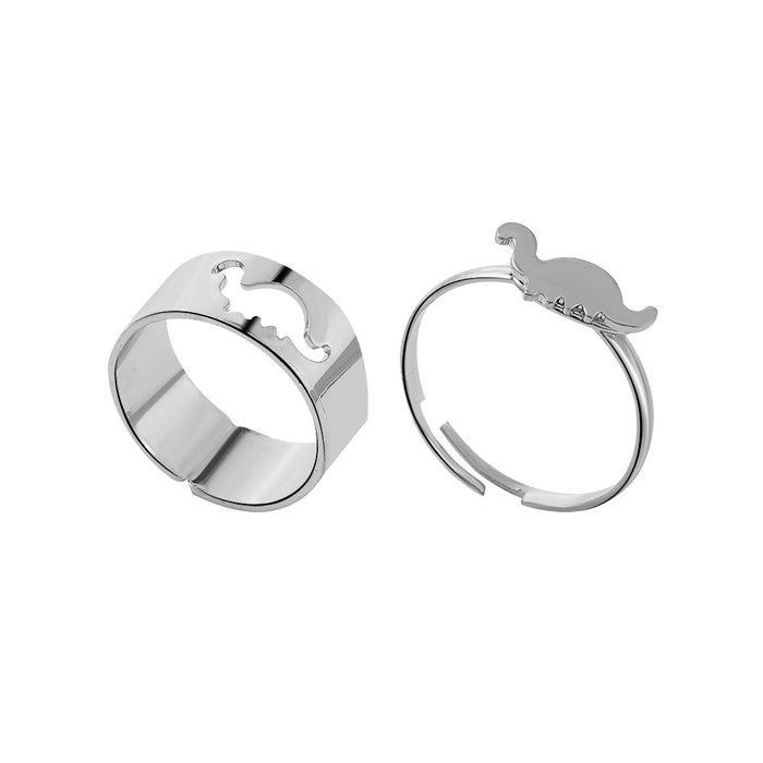 Wholesale Hollow Dinosaur Alloy Rings Set JDC-RS-A075 Rings 妙雅 02Set Wholesale Jewelry JoyasDeChina Joyas De China