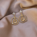 Wholesale hollow doughnut alloy earrings JDC-ES-W329 Earrings JoyasDeChina Wholesale Jewelry JoyasDeChina Joyas De China
