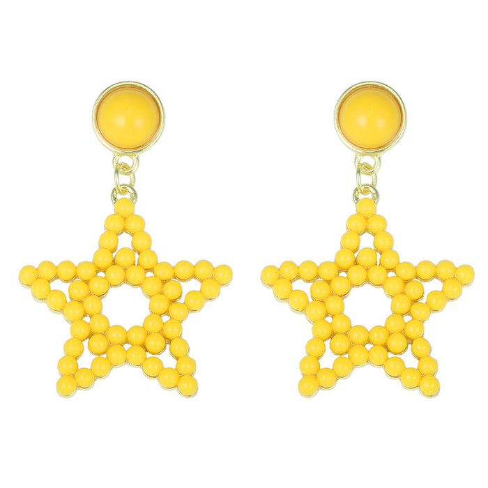 Wholesale hollow five pointed star Earrings JDC-ES-JQ092 Earrings JoyasDeChina yellow Wholesale Jewelry JoyasDeChina Joyas De China