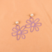Wholesale hollow flower pearl alloy earrings JDC-ES-LSY030 Earrings JoyasDeChina Wholesale Jewelry JoyasDeChina Joyas De China