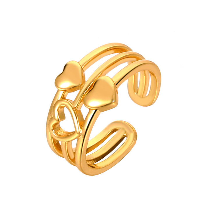 Wholesale Hollow Love Heart Copper Rings JDC-RS-A072 Rings 妙雅 1 adjustable Wholesale Jewelry JoyasDeChina Joyas De China