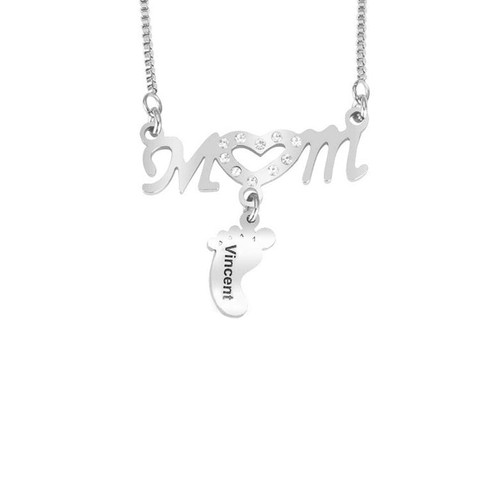 Wholesale hollow out doll stainless steel mother's Day gift Necklaces JDC-NE-Mail003 Necklaces 麦伦 Wholesale Jewelry JoyasDeChina Joyas De China