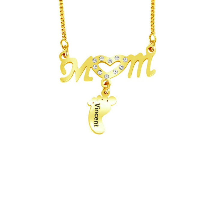 Wholesale hollow out doll stainless steel mother's Day gift Necklaces JDC-NE-Mail003 Necklaces 麦伦 Wholesale Jewelry JoyasDeChina Joyas De China