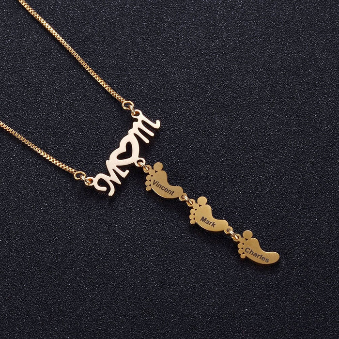 Wholesale hollow out doll stainless steel mother's Day gift Necklaces JDC-NE-Mail003 Necklaces 麦伦 Wholesale Jewelry JoyasDeChina Joyas De China