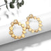 Wholesale hollow round alloy earrings JDC-ES-C420 Earrings 咏歌 Wholesale Jewelry JoyasDeChina Joyas De China