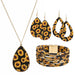 Wholesale Horsehair Leopard Fringe Necklace Long Earring Set JDC-ES-ZhanY005 Earrings 展言 15 Wholesale Jewelry JoyasDeChina Joyas De China