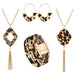 Wholesale Horsehair Leopard Fringe Necklace Long Earring Set JDC-ES-ZhanY005 Earrings 展言 3 Wholesale Jewelry JoyasDeChina Joyas De China