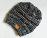 Wholesale horsetail hat knitted fashion hat JDC-FH-GSXK012 Fashionhat 雄魁 blackwhite CC Wholesale Jewelry JoyasDeChina Joyas De China