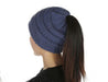 Wholesale horsetail hat knitted fashion hat JDC-FH-GSXK012 Fashionhat 雄魁 Cowboy blue CC Wholesale Jewelry JoyasDeChina Joyas De China
