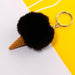 Wholesale Ice Cream HairBall Keychain JDC-KC-QiShi006 Keychains 奇释 Black6 Wholesale Jewelry JoyasDeChina Joyas De China
