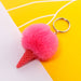 Wholesale Ice Cream HairBall Keychain JDC-KC-QiShi006 Keychains 奇释 pink10 Wholesale Jewelry JoyasDeChina Joyas De China