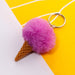 Wholesale Ice Cream HairBall Keychain JDC-KC-QiShi006 Keychains 奇释 purple9 Wholesale Jewelry JoyasDeChina Joyas De China