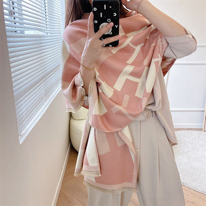 Wholesale imitation cashmere brushed four seasons shawl JDC-SF-SL085 scarf JoyasDeChina pink 180cm Wholesale Jewelry JoyasDeChina Joyas De China