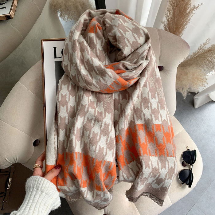 Wholesale imitation cashmere brushed shawl decorative Bib JDC-SF-SL036 scarf JoyasDeChina orange Wholesale Jewelry JoyasDeChina Joyas De China