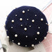 Wholesale imitation cashmere pearl beret JDC-FH-XLONG002 Fashionhat 新隆 navy one size Wholesale Jewelry JoyasDeChina Joyas De China
