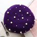 Wholesale imitation cashmere pearl beret JDC-FH-XLONG002 Fashionhat 新隆 purple one size Wholesale Jewelry JoyasDeChina Joyas De China