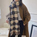 Wholesale imitation cashmere warm scarf in autumn and winter JDC-SF-GSCM015 scarf JoyasDeChina Black rice lattice 65*180cm Wholesale Jewelry JoyasDeChina Joyas De China