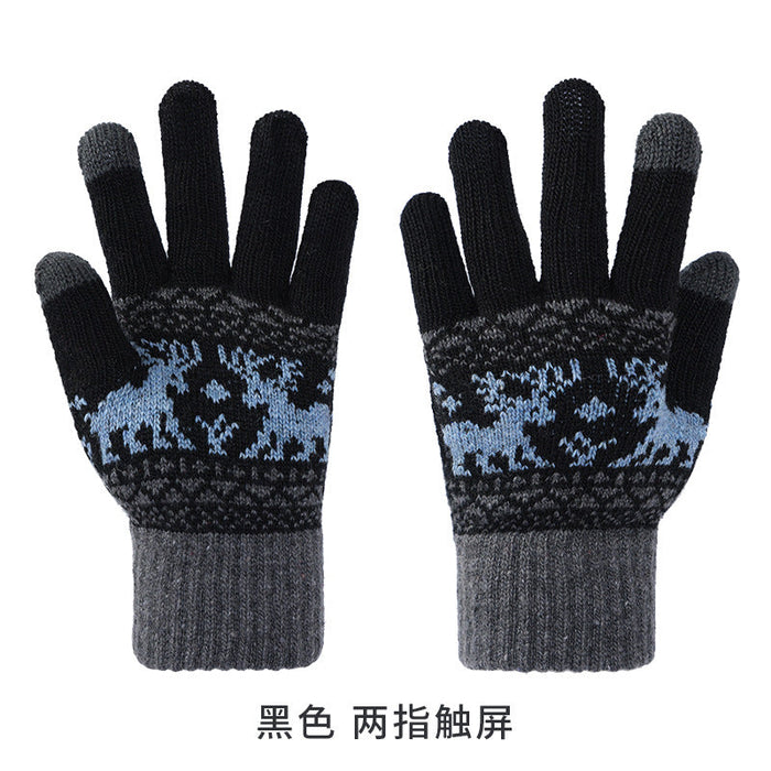 Wholesale imitation cashmere warm touch screen gloves JDC-GS-RH006 Gloves 润赫 black Adult/Young Student Wholesale Jewelry JoyasDeChina Joyas De China