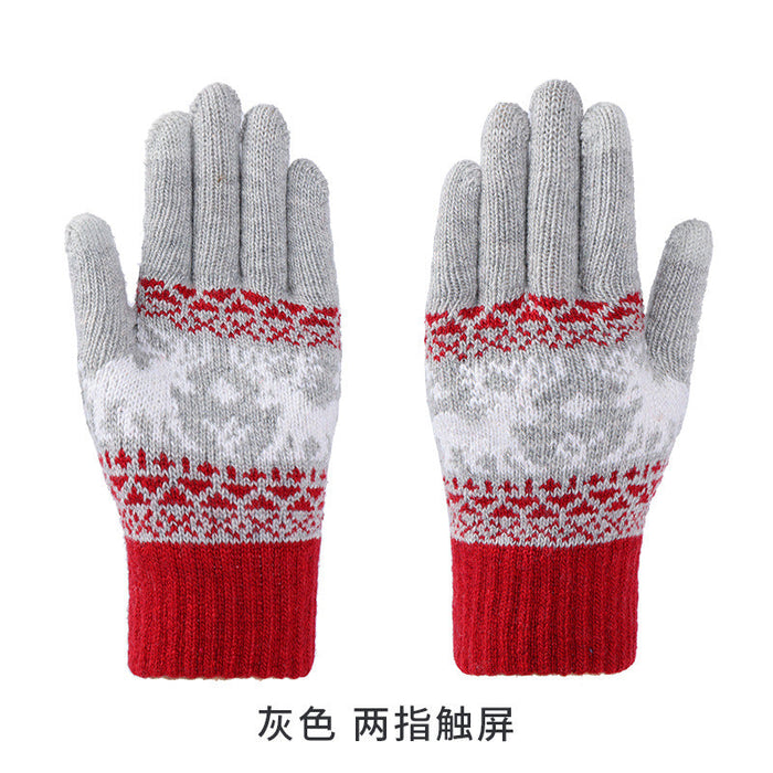 Wholesale imitation cashmere warm touch screen gloves JDC-GS-RH006 Gloves 润赫 red Adult/Young Student Wholesale Jewelry JoyasDeChina Joyas De China