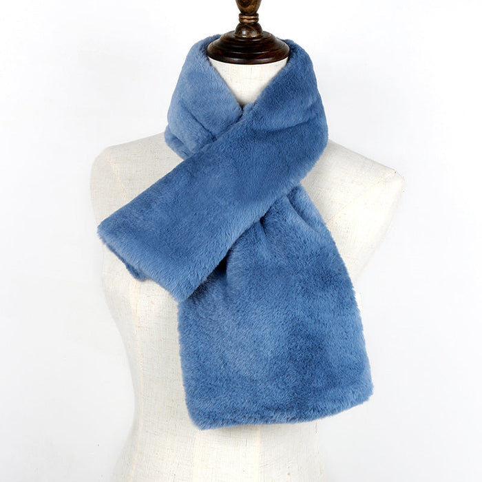 Wholesale imitation fur thickened scarf JDC-SF-GSCM011 scarf JoyasDeChina Thickened - denim blue - Wholesale Jewelry JoyasDeChina Joyas De China