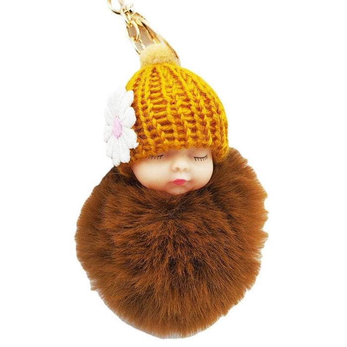 Wholesale Imitation Hair Alloy Hair Ball Keychain JDC-KC-QiShi003 Keychains 奇释 Wholesale Jewelry JoyasDeChina Joyas De China