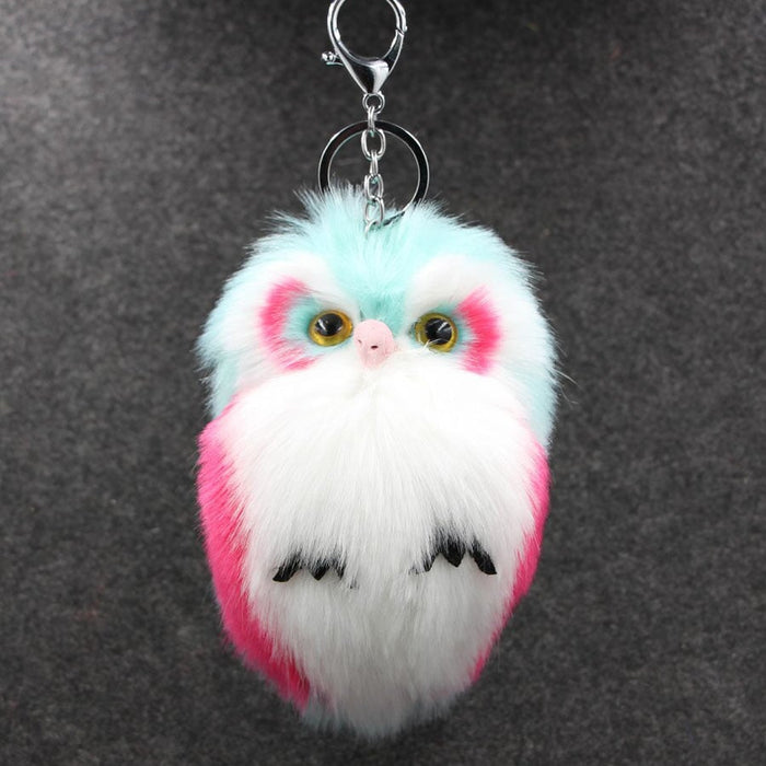 Wholesale Imitation Hair Owl Hairball Keychain JDC-KC-Zuge027 Keychains 祖格 Wholesale Jewelry JoyasDeChina Joyas De China