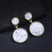 Wholesale imitation marble geometric earrings JDC-NE-b140 earrings JoyasDeChina White Wholesale Jewelry JoyasDeChina Joyas De China