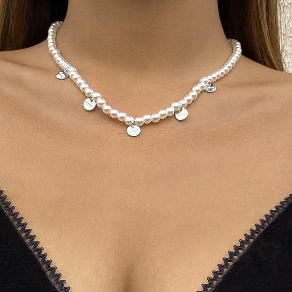 Wholesale Imitation Pearl Alloy Necklaces JDC-NE-DN054 Necklaces 道妮 Wholesale Jewelry JoyasDeChina Joyas De China