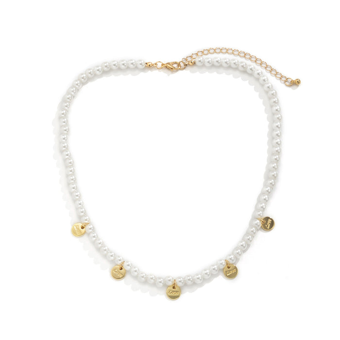Wholesale Imitation Pearl Alloy Necklaces JDC-NE-DN054 Necklaces 道妮 gold Wholesale Jewelry JoyasDeChina Joyas De China