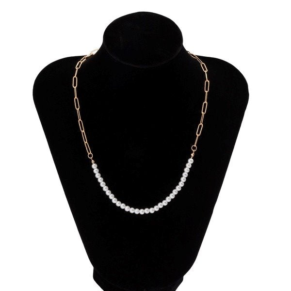 Wholesale Imitation Pearl Aluminum Chain Necklaces JDC-NE-DN066 Necklaces 道妮 Wholesale Jewelry JoyasDeChina Joyas De China