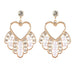 Wholesale imitation pearl geometric metal earrings JDC-ES-TC182 Earrings JoyasDeChina golden Wholesale Jewelry JoyasDeChina Joyas De China