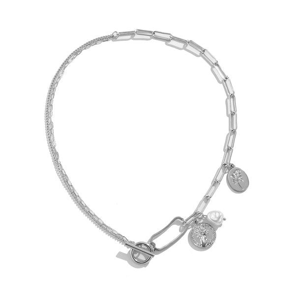 Wholesale Imitation Pearl Iron Chain Alloy Necklaces JDC-NE-DN074 Necklaces 道妮 Wholesale Jewelry JoyasDeChina Joyas De China