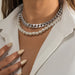 Wholesale Imitation Pearl Iron Chain Necklaces JDC-NE-DN078 Necklaces 道妮 white k 3007 Wholesale Jewelry JoyasDeChina Joyas De China