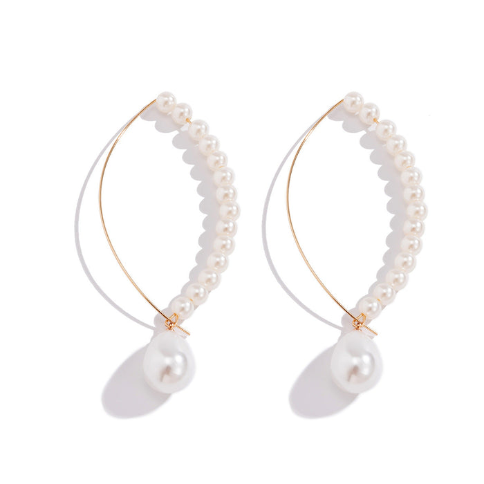 Wholesale Imitation Pearl Iron Hook Earrings JDC-ES-DN014 Earrings 道妮 gold 2421 Wholesale Jewelry JoyasDeChina Joyas De China