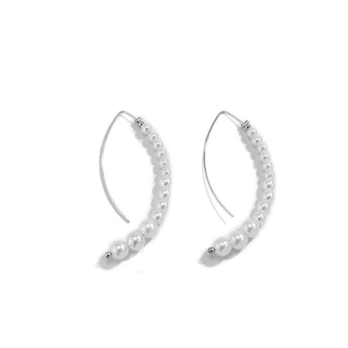 Wholesale Imitation Pearl Iron Hook Earrings JDC-ES-DN014 Earrings 道妮 white K 2433 Wholesale Jewelry JoyasDeChina Joyas De China