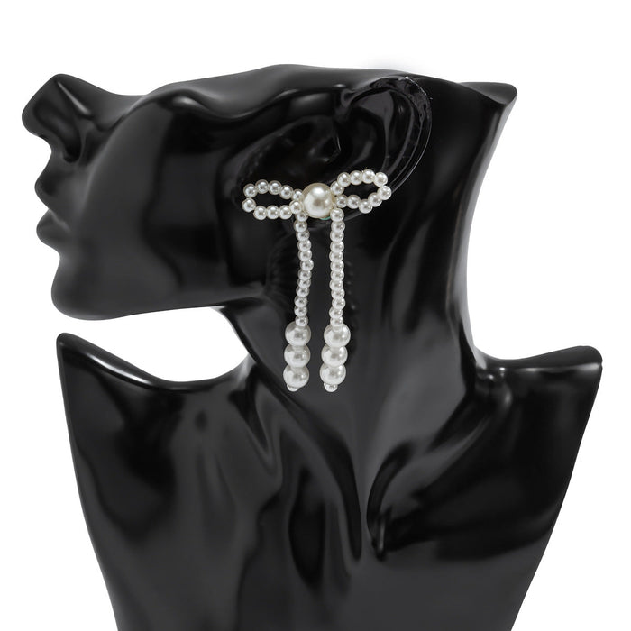 Wholesale imitation pearl iron needle earrings JDC-ES-DN020 Earrings 道妮 white Wholesale Jewelry JoyasDeChina Joyas De China