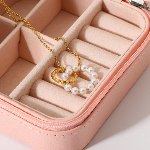 Wholesale Imitation pearl ring set pendant women's jewelry JDC-NE-JD142 necklaces JoyasDeChina Wholesale Jewelry JoyasDeChina Joyas De China