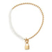 Wholesale Imitation Pearl Round Bead Alloy Necklaces JDC-NE-DN055 Necklaces 道妮 gold Wholesale Jewelry JoyasDeChina Joyas De China