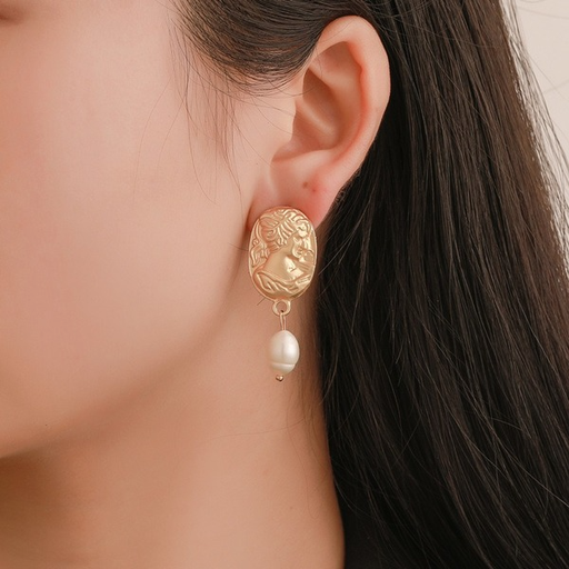 Wholesale imitation pearl sub-gold alloy earrings JDC-ES-D708 Earrings JoyasDeChina Wholesale Jewelry JoyasDeChina Joyas De China