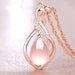 Wholesale Imitation Pink Crystal Pendant Copper Necklaces JDC-NE-ZhenR001 Necklaces 臻荣 Wholesale Jewelry JoyasDeChina Joyas De China
