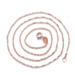Wholesale Imitation Pink Crystal Pendant Copper Necklaces JDC-NE-ZhenR001 Necklaces 臻荣 Rose gold chain Wholesale Jewelry JoyasDeChina Joyas De China