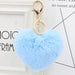 Wholesale Imitation Rex Rabbit Fur Heart Shaped Hair Ball Keychain JDC-KC-Zuge025 Keychains 祖格 Wholesale Jewelry JoyasDeChina Joyas De China