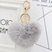 Wholesale Imitation Rex Rabbit Fur Heart Shaped Hair Ball Keychain JDC-KC-Zuge025 Keychains 祖格 Wholesale Jewelry JoyasDeChina Joyas De China