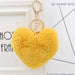Wholesale Imitation Rex Rabbit Fur Heart Shaped Hair Ball Keychain JDC-KC-Zuge025 Keychains 祖格 b / Wholesale Jewelry JoyasDeChina Joyas De China