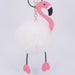 Wholesale imitation Rex rabbit hair Flamingo key chain MOQ ≥ 10 JDC-KC-YZ006 Keychains 永泽 2 minimum 10 pieces for wholesale Wholesale Jewelry JoyasDeChina Joyas De China